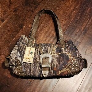 Mossy Oak Camo Rhinestone Purse, Camouflage Handbag